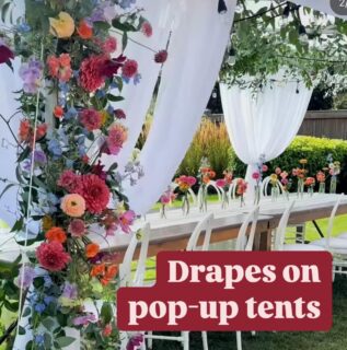 Did you know you could opt for drapes for all our pop-up tents? Create a beautiful intimate space with these pop-up tents. They’re perfect for backyard parties or intimate gatherings of around 15-20 people. Rent them via our website, or send us a DM.
