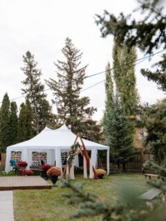 An oldie but a goodie! 

@tinibudz shared this picture of her wedding from last year and we are in awe! What a beautiful backyard wedding, and what a difference a tent can make! We’re in love 😻 

Photography by @bennettmurphymills.photo 
Arch and Benches by @soapy_waters_arts_and_crafts 

#winnipeg #backyardweddings #intimatewedding #winnipegeventrental